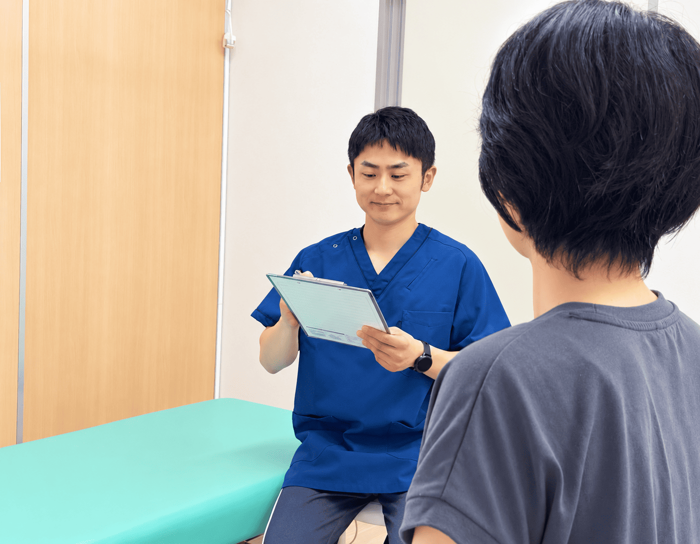 問診している様子